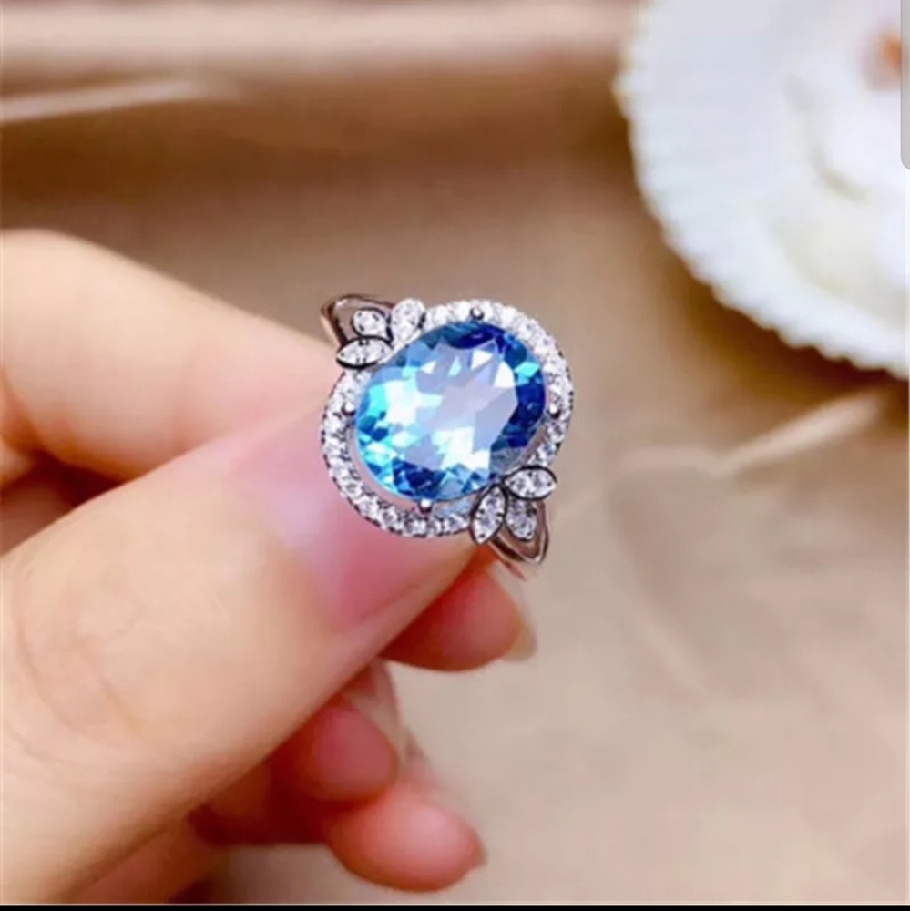 π©΅NEW BLUE CRYSTAL π©΅RING π - Picture 4 of 5